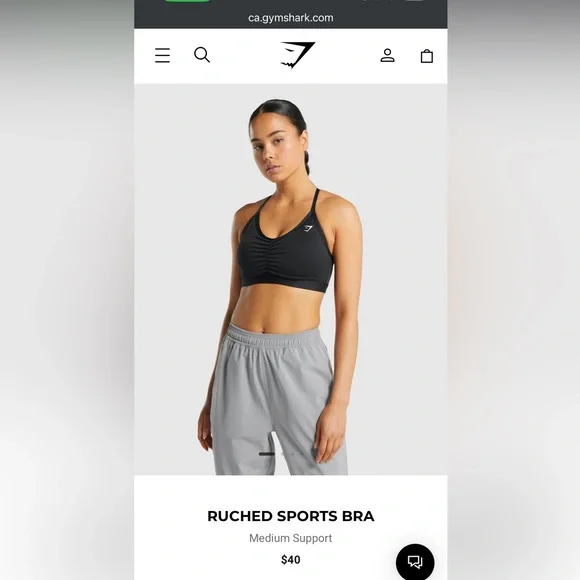 Gymshark Ruched Sports Bra - Picture 4 of 5